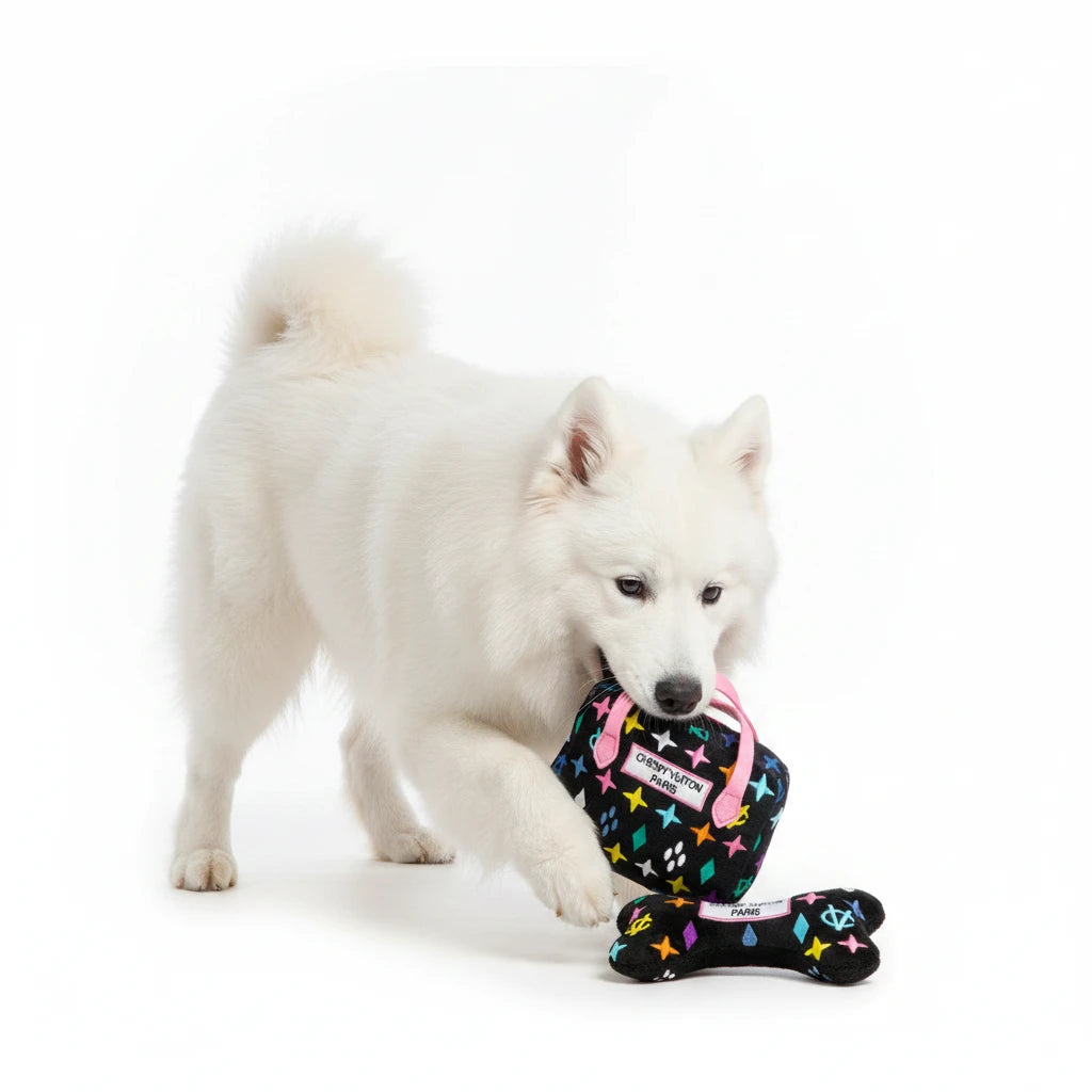 The Chewy Vuiton Black Monogram Toy Bundle