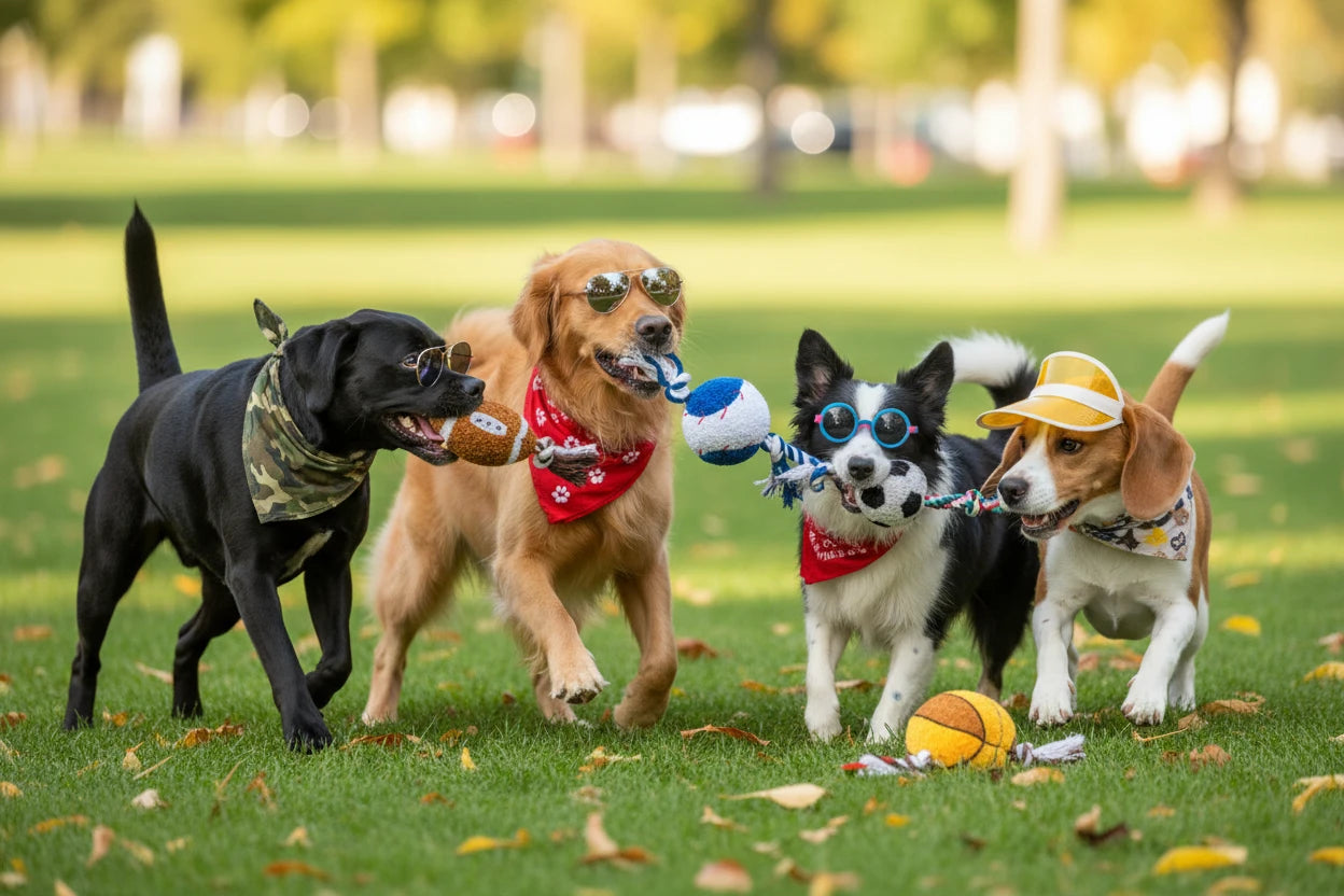The Sports Ball Plush Squeaky Dog Toys
