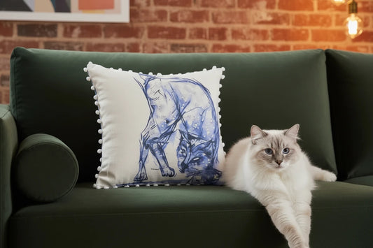 The Artisan Cat Throw Pillow