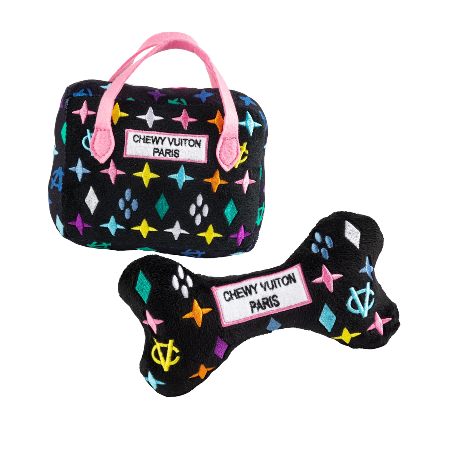 The Chewy Vuiton Black Monogram Toy Bundle