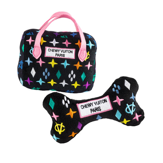 The Chewy Vuiton Black Monogram Toy Bundle