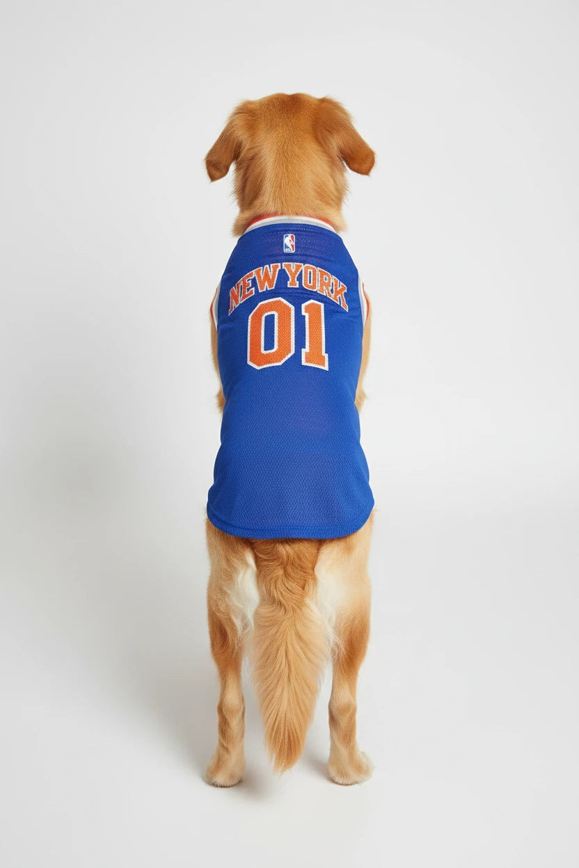 The New York Knicks Mesh Dog Jersey