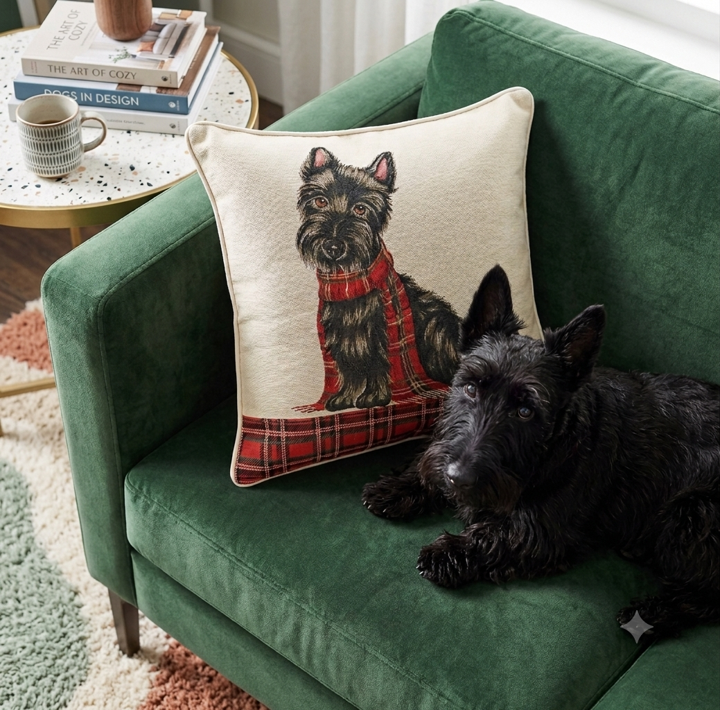 The Scottie Plaid Accent Pillow Cover