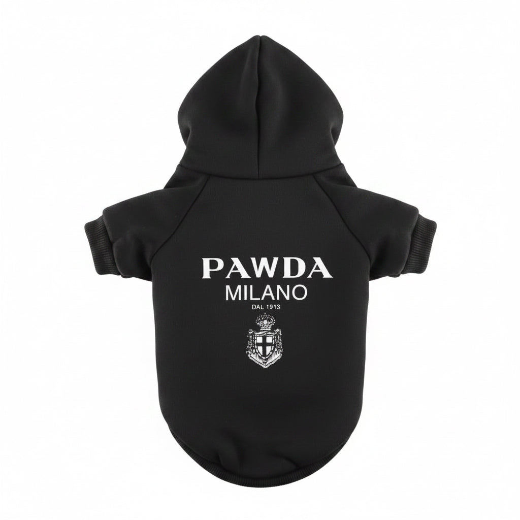 Pawda Dog Clothes Autumn Winter Spring Small Medium Puppy Kitten York French Bulldog Luxury Fleece Lining Cat Pet Hoodies