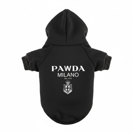 Pawda Dog Clothes Autumn Winter Spring Small Medium Puppy Kitten York French Bulldog Luxury Fleece Lining Cat Pet Hoodies