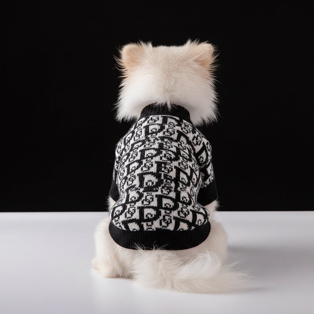 Autumn Winter Cute Chunky Warm Pet Sweaters Puppy Fashion Luxury Cat Dog Clothes Corgi Parka Dachshund Small Medium Dog Clothing