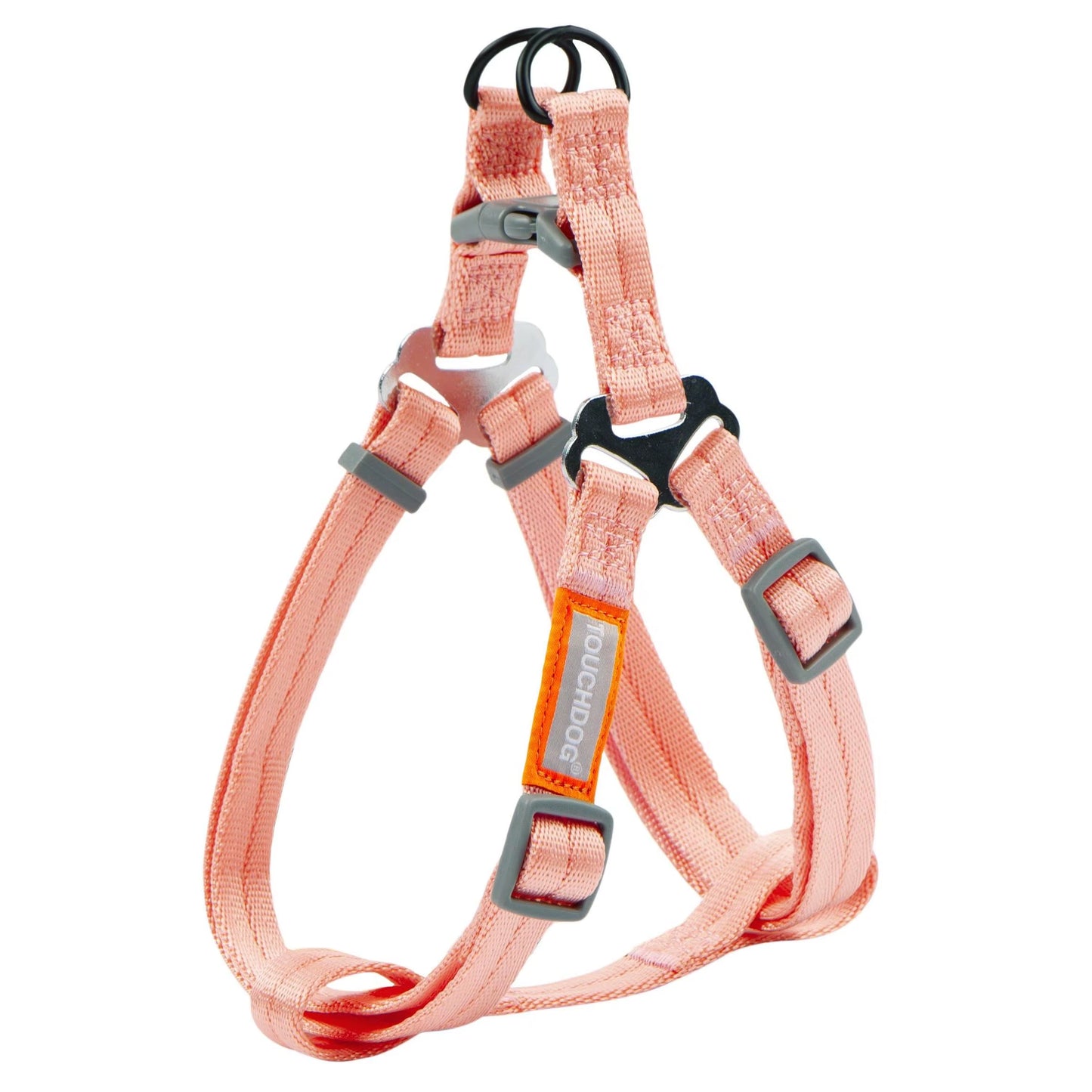 DB Touchdog 'Macaron' Luxury 2-In-1 Dog Harness Leash Durable Nylon Neoprene Breathable Available Purple/Pink/Black Sizes
